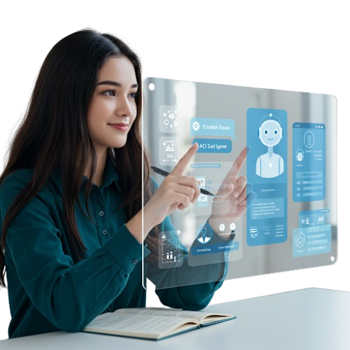 Digital human tutor in an interactive video chat for language learning
